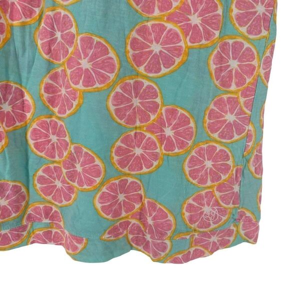 Lauren James Grapefruit Dress Womens Size S Blue Pink Mini 3/4 Length Sleeves - Picture 2 of 6